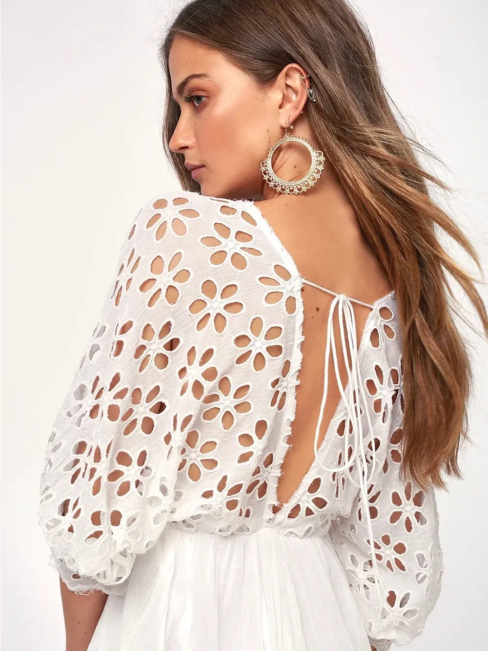 Free people Bella Note Eyelet Mini Dress